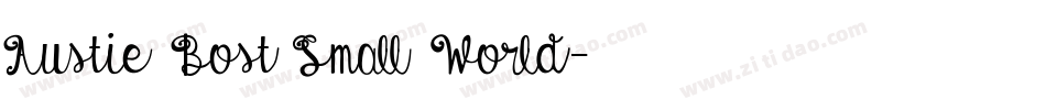 Austie Bost Small World字体转换